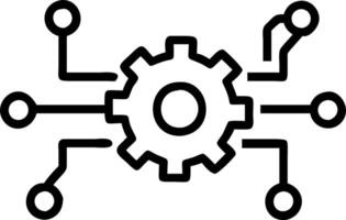 Glossy purple background with holographic gears to represent digital processes Set A vector