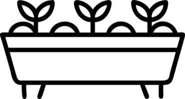 Glossy raised garden bed with herbs on balcony Set A vector