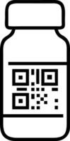 Glossy pill bottle with QR code on clean background Set A vector