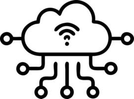 Glossy light blue background with subtle internet of things IoT icon pattern Set A vector