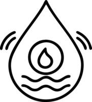 Glossy green background with water droplet icon representing water conservation Set A vector