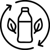 Glossy green background with icon of reused product Set A vector