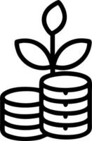 Glossy green background with plant sprouting from coin stack Set A vector