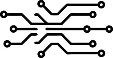 Glossy black background with blue neon lines forming a futuristic circuit pattern vector