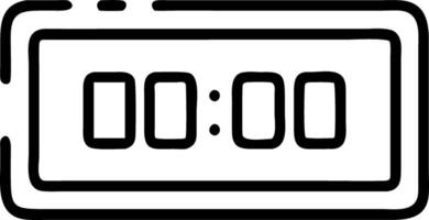 Glossy blue background with digital clock icon to represent time and efficiency in digital world vector