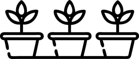Glossy background with urban vegetable seedlings in pots Set A vector