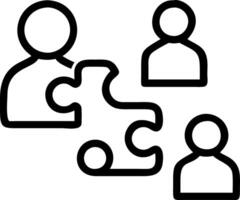 Glossy background with floating puzzle pieces and team icons copy space on bottom. Set A vector
