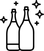 Glossy background with elegant wine bottles and floating bubbles copy space below. Set A vector