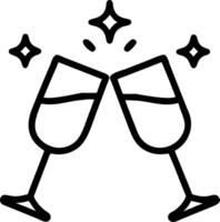 Glossy background with elegant toasting glasses and floating sparkles copy space below. Set A vector