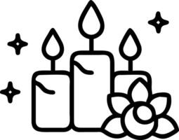 Glossy background with elegant candles and floating rose petals copy space on side Set 2 vector