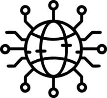 Globe with interconnected cities and network lines and copy space Set A vector