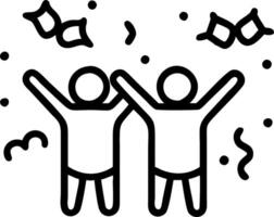Friends cheering for graduate with confetti in environment copy space on left Set A vector