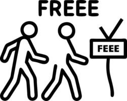freedom and free will and movement Set 3 vector