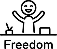 freedom and emancipation and self determination vector