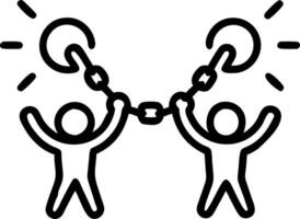 freedom and emancipation and movement Set A4 vector