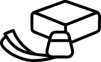 Floating yoga block and strap Set A vector