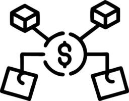 Floating supply chain nodes and money Set A vector