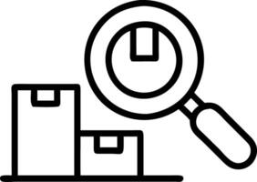 Floating pallet and magnifying glass vector