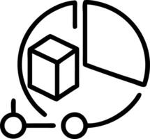 Floating logistics network and pie chart vector