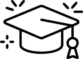 Floating graduation cap with bokeh lights vector
