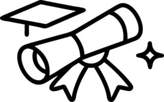 Floating graduation diploma with soft lines vector