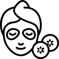 Floating face mask and cucumber slices Set A vector