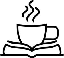 Floating book and tea cup Set A vector