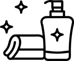 Floating face cleanser and towel Set A vector