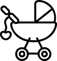 Floating baby stroller and pacifier Set A vector