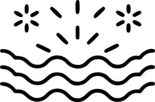 Firework reflections in water Set 5 vector