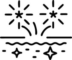 Firework reflections in water Set 3 vector