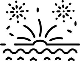 Firework reflections in water Set 4 vector