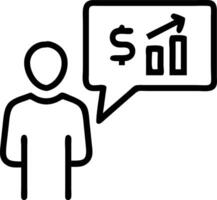 Financial analyst studying green market trends on a plain background Set A vector