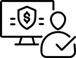 Financial analysts securing online transactions with copy space Set A vector