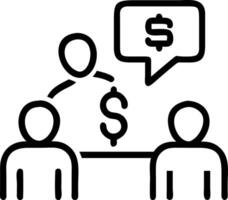 Financial advisor consulting clients on investment opportunities Set 2 vector