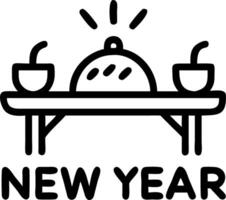 Festive food for New Year Set 6 vector