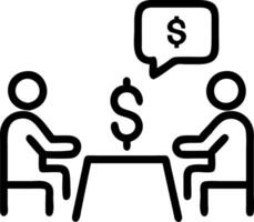 Financial advisor consulting clients on investment opportunities Set 3 vector
