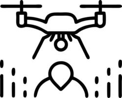 Farmer using drone technology in field Set 2 vector