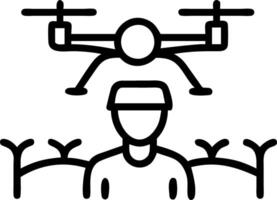 Farmer using drone in field with copy space Set A vector