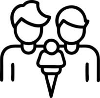 Family sharing ice cream cones in a park close up portrait with soft abstract background copy space on left vector