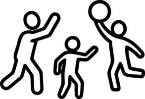 Family playing volleyball on the beach capturing active fun and joy close up macro with copy space on left vector