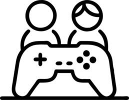 Family playing games on bokeh digital art background copy space below vector
