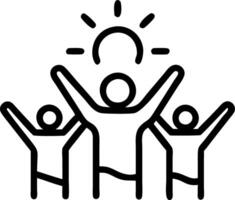 Family enjoying a sunny day at the amusement park capturing bright joy and excitement close up with copy space on right vector