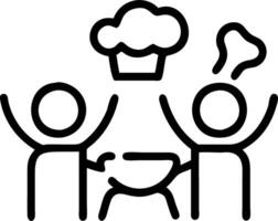 Family cooking together on soft abstract background copy space on right vector