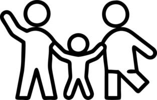 Family doing arts and crafts on soft abstract background copy space on left vector