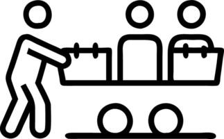 Factory workers sorting materials for recycling Set A vector