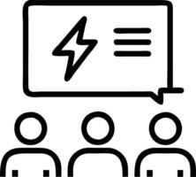 Factory workers participating in energy saving workshop Set 3 vector