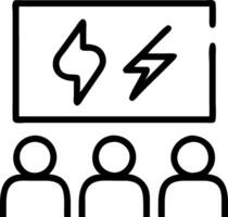 Factory workers participating in energy saving workshop Set A2 vector