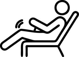 Executive taking a break in lounge area Set A vector