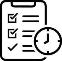 Executive reviewing project timelines on a digital device Set 3 vector